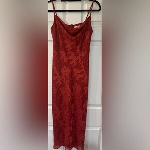 BHLDN Kinsey Midi Dress size 4, cinnamon color.